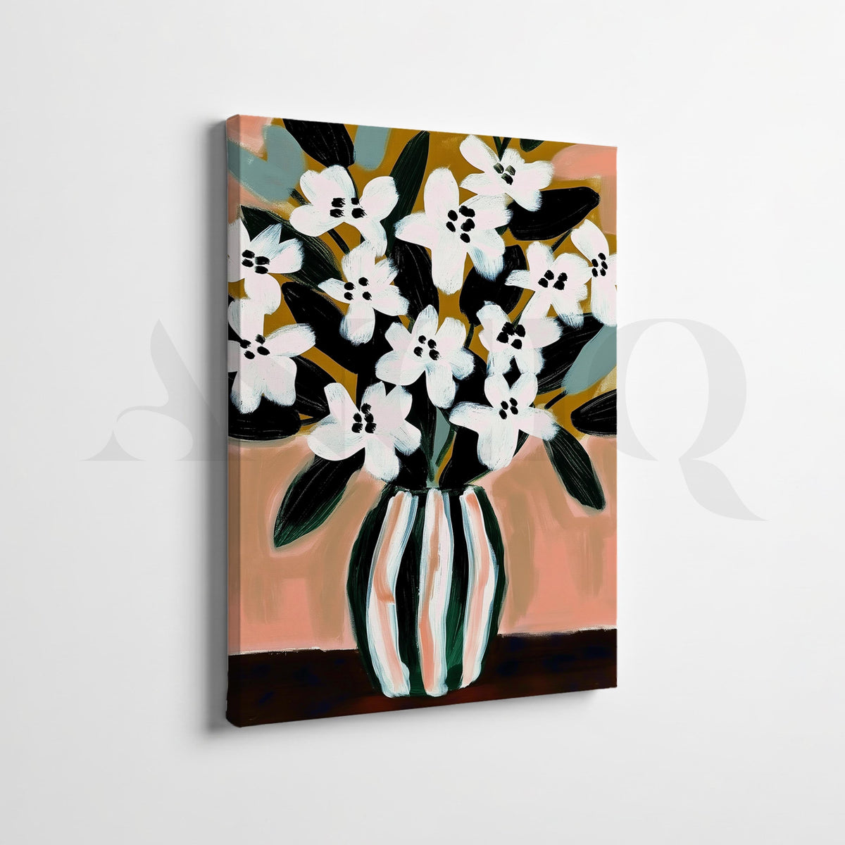 Modern Woman and Floral Vase Gallery Wall Set of 2 – Asha Art Studio – Image 4