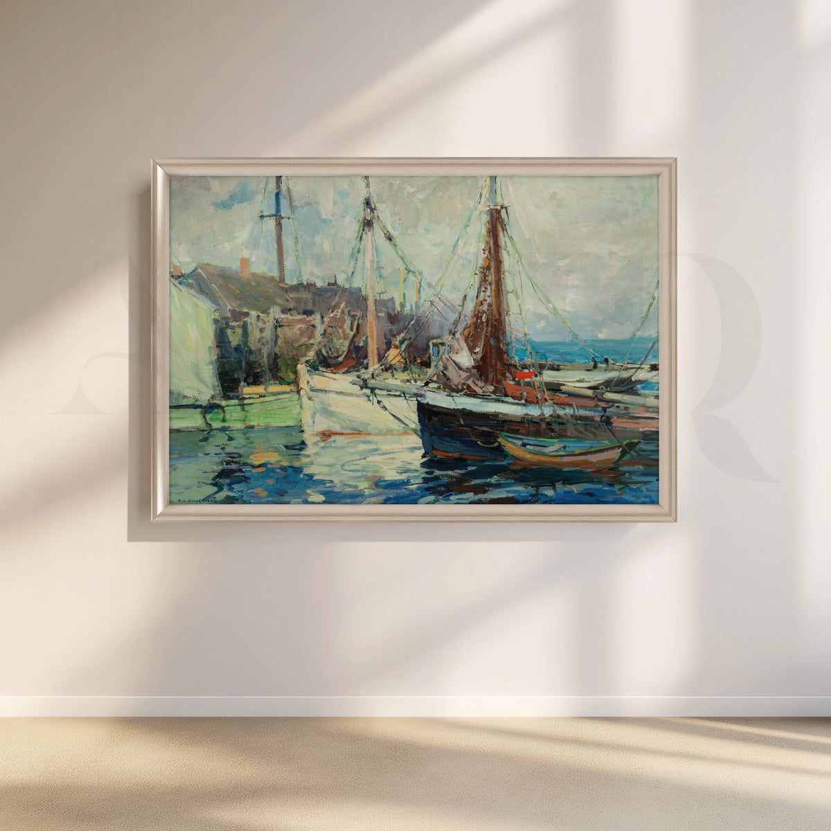 Old Harbor Dock Canvas Artwork – Asha Art Studio – Image 4