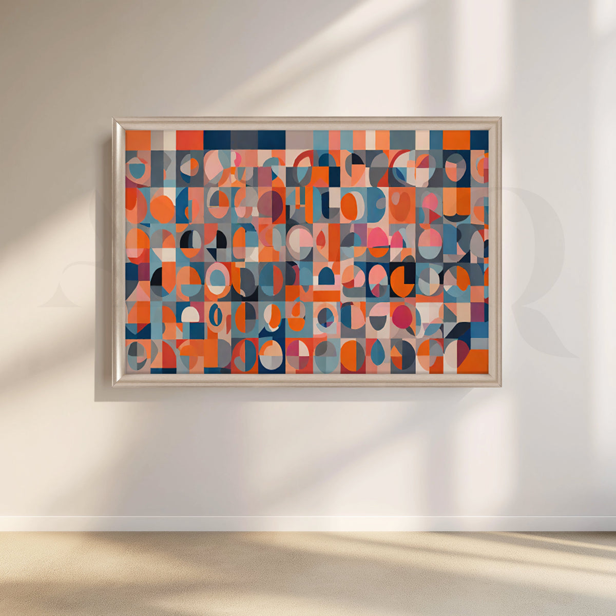 Color Block Geometric Canvas Artwork – Asha Art Studio – Image 4