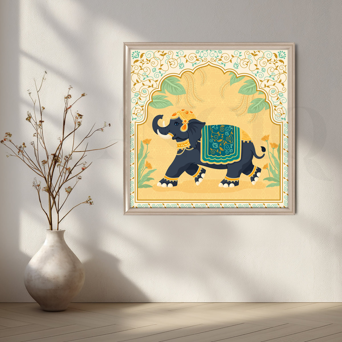Royal Arch Elephant Canvas Artwork – Asha Art Studio – Image 4