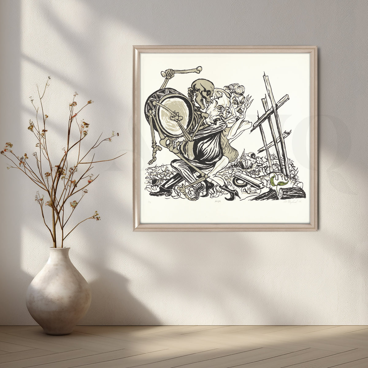 Skeleton Dance of Society Canvas Artwork – Asha Art Studio – Image 4