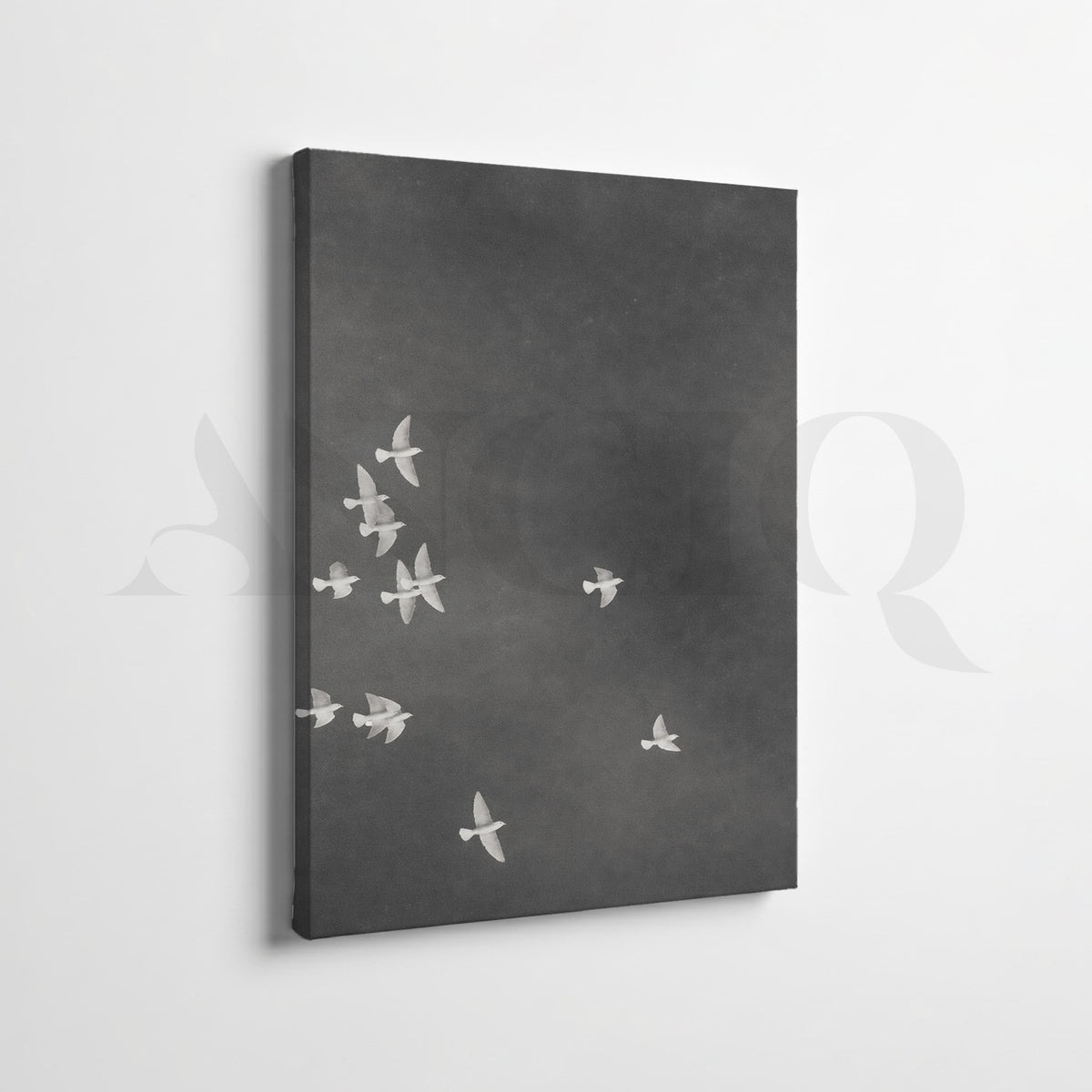 Monochrome Flying Birds Gallery Wall Set of 2 – Asha Art Studio – Image 4