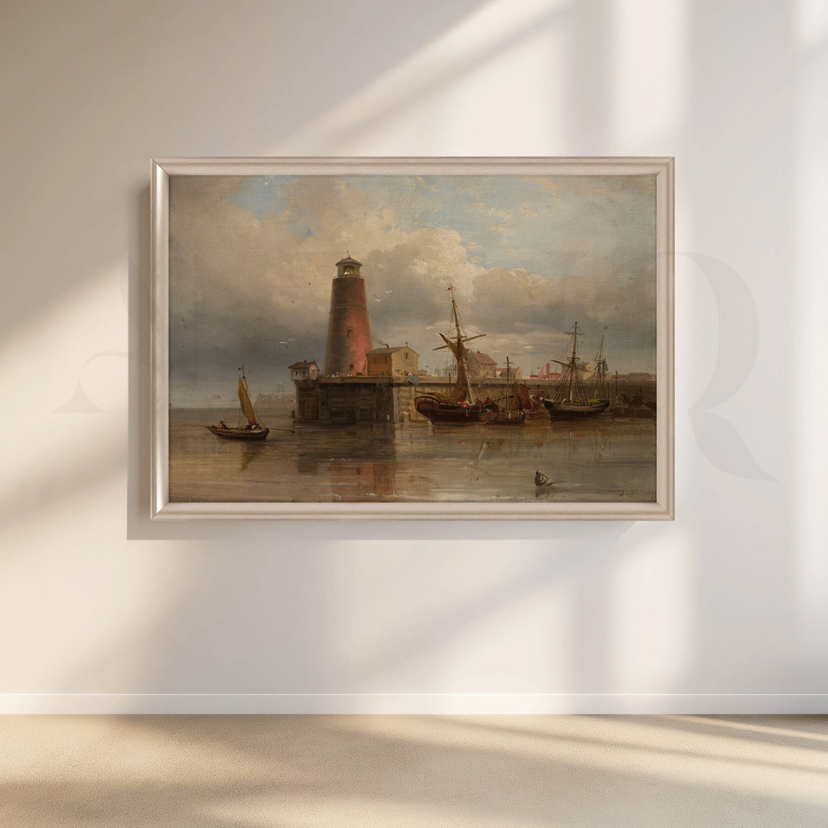 Vintage Harbor Lighthouse Canvas Artworks – Asha Art Studio – Image 4