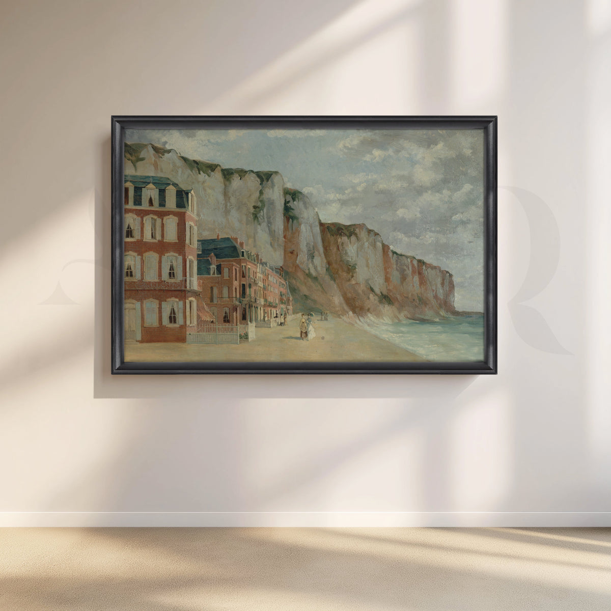 Seaside Cliffs Promenade Canvas Artwork – Asha Art Studio – Image 3