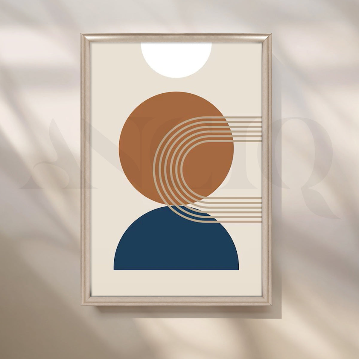 Minimal Sun and Moon Canvas Artwork – Asha Art Studio – Image 4