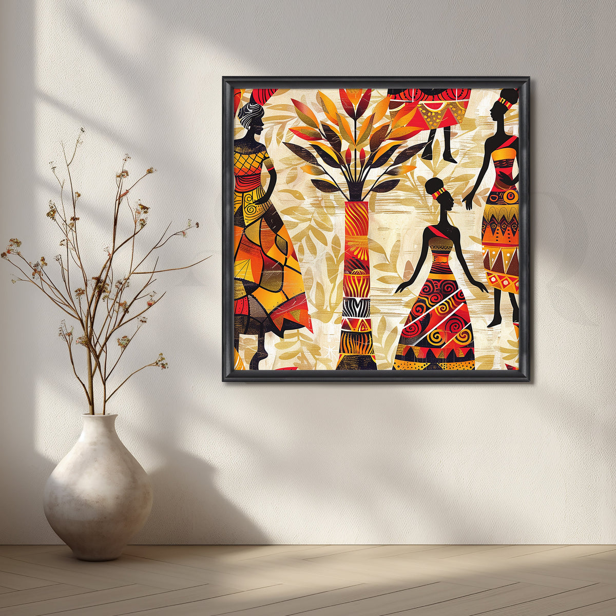 African Rhythms Canvas Artwork – Asha Art Studio – Image 3
