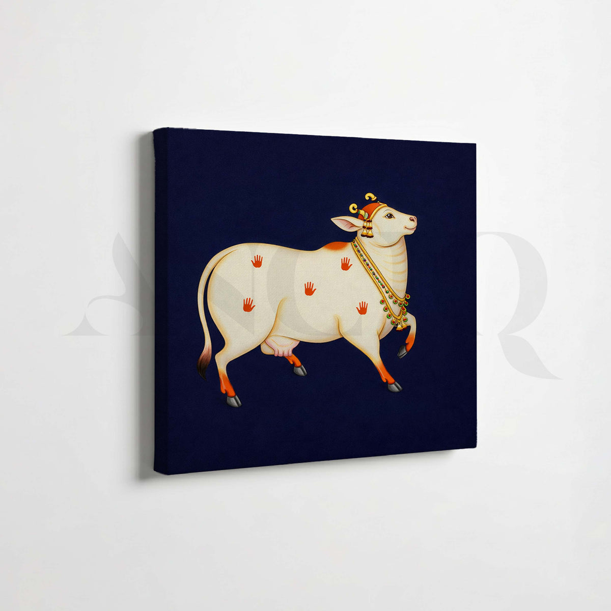 Pichwai Cow Heritage Gallery Wall Set of 4 – Asha Art Studio – Image 5