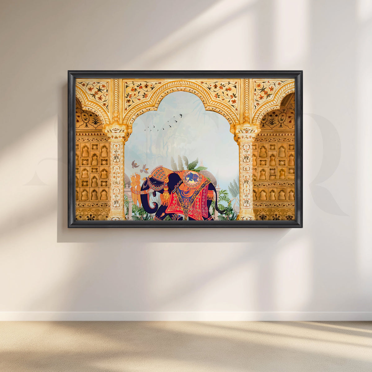 Royal Elephant Canvas Artwork – Asha Art Studio – Image 3