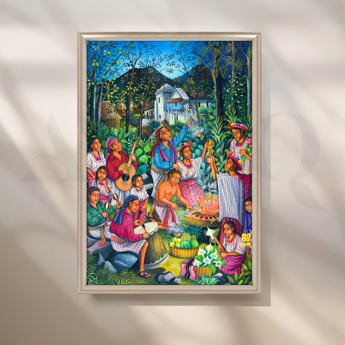 Village Festival Celebration Canvas Artwork – Asha Art Studio – Image 4