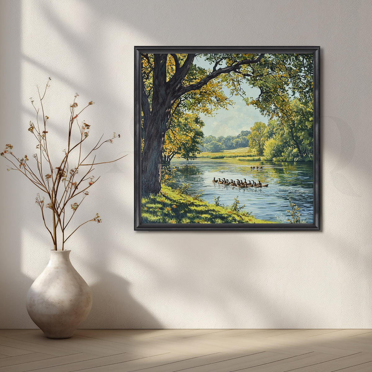 River Parade Canvas Artwork – Asha Art Studio – Image 3