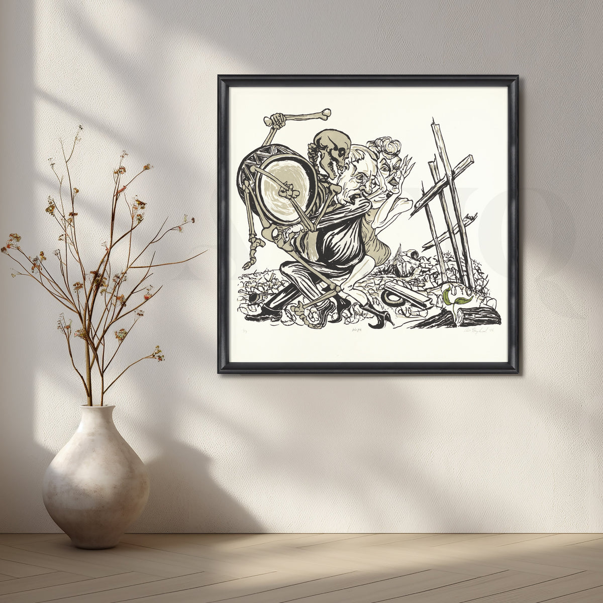 Skeleton Dance of Society Canvas Artwork – Asha Art Studio – Image 3