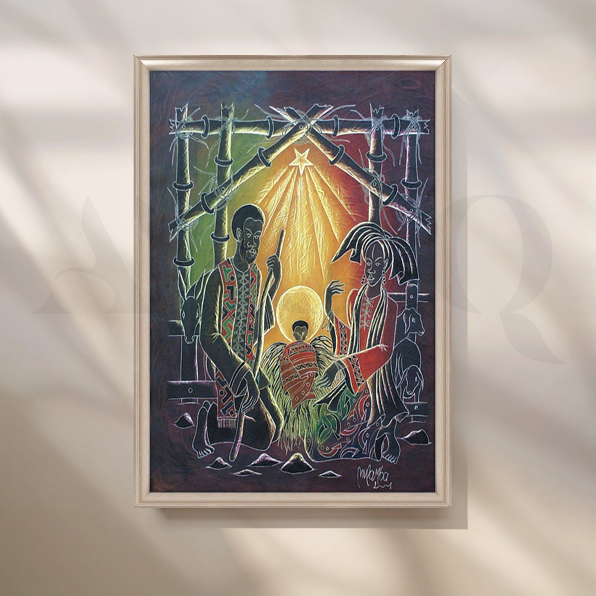 African Nativity Scene Canvas Artwork – Asha Art Studio – Image 4