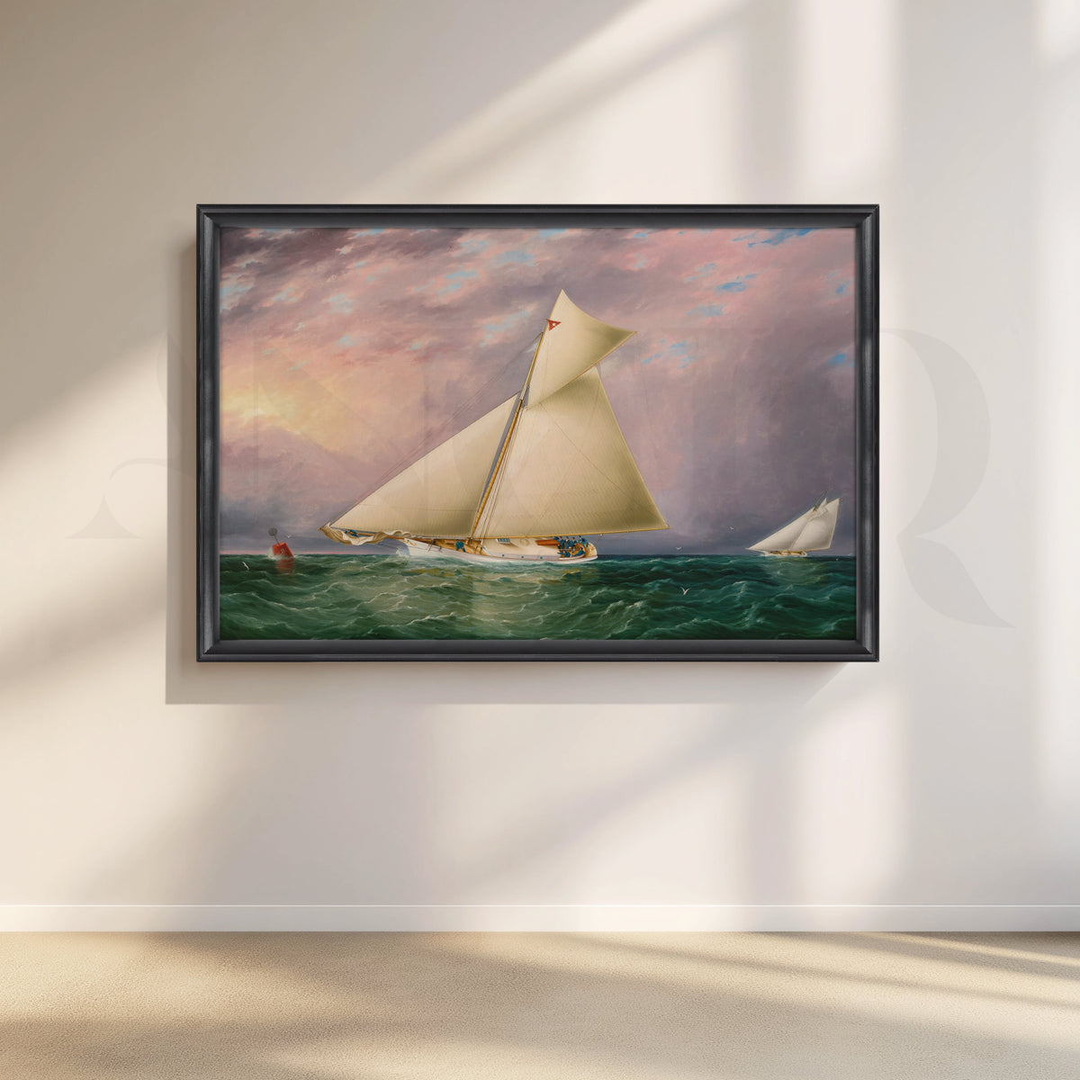 Sailboats at Dusk Canvas Artwork – Asha Art Studio – Image 3