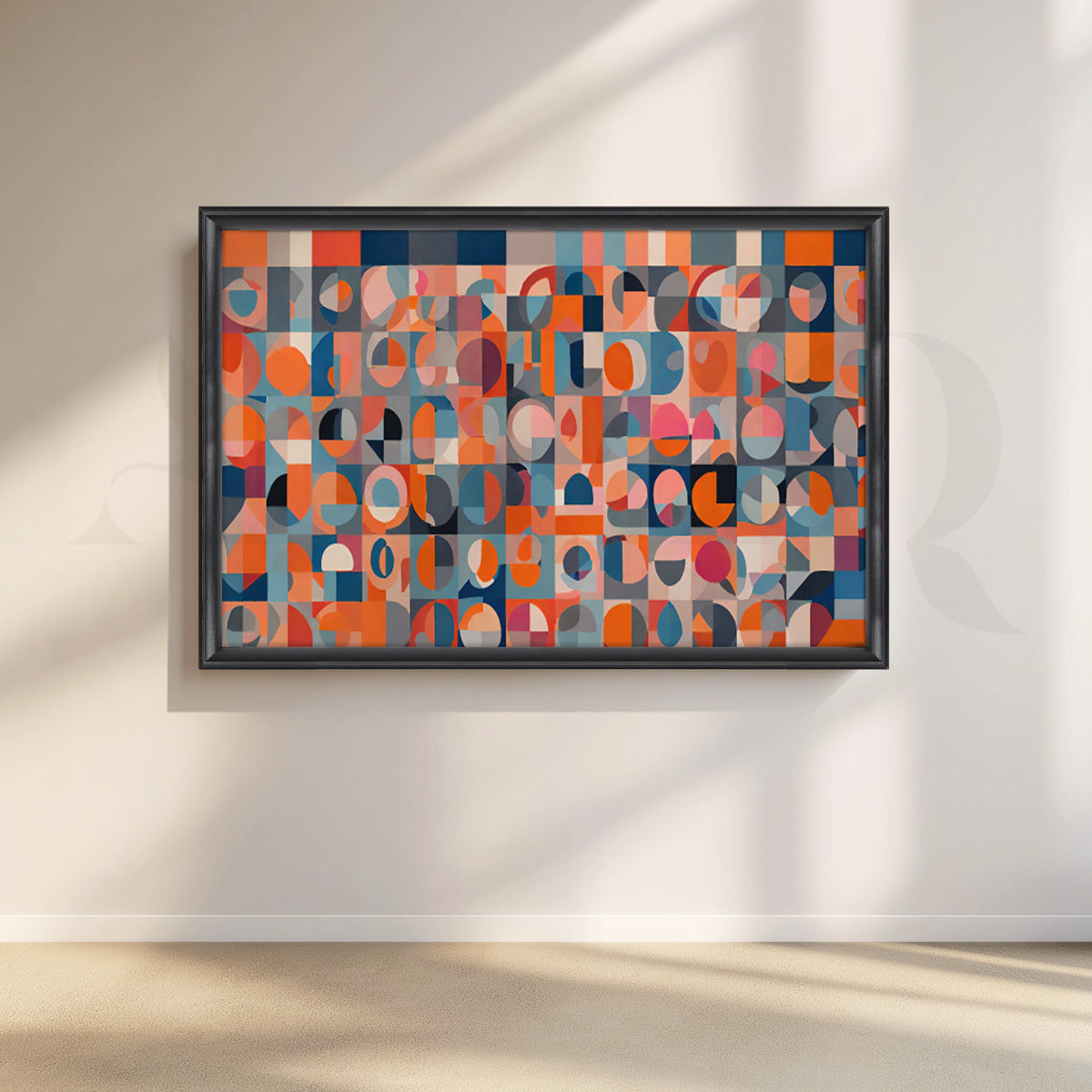 Color Block Geometric Canvas Artwork – Asha Art Studio – Image 3