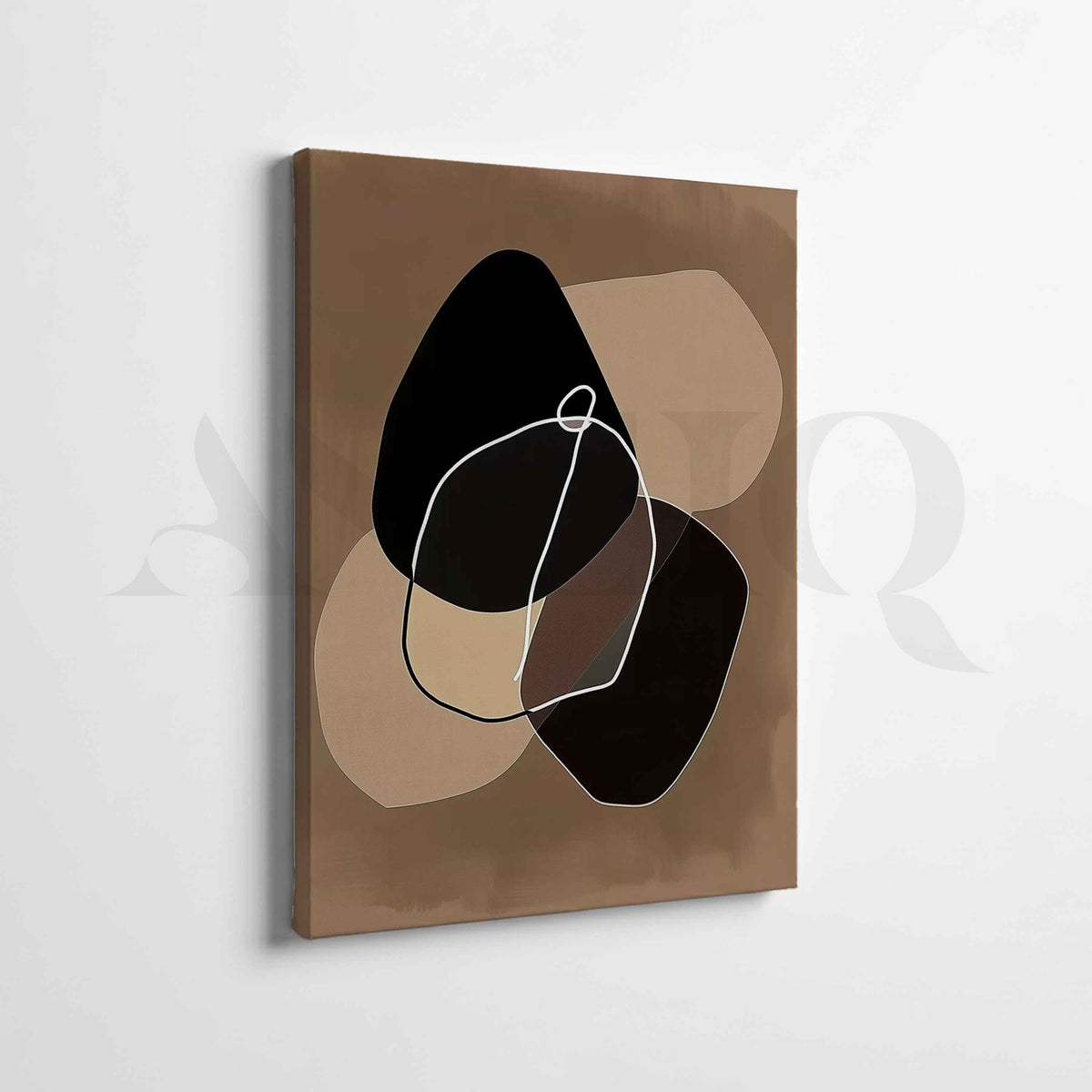 Neutral Abstract Forms Gallery Wall Set of 4 – Asha Art Studio – Image 5