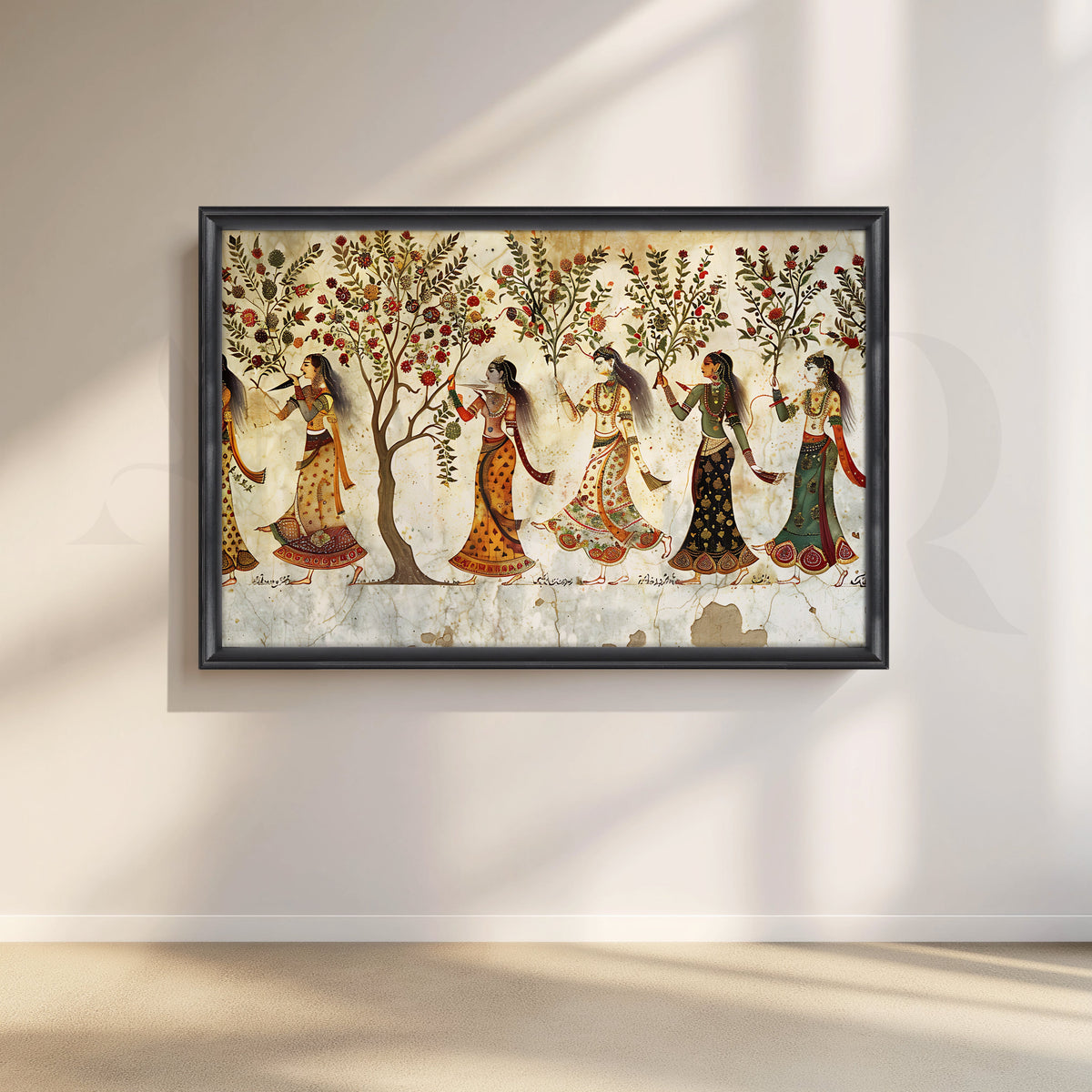 Royal Garden Procession Canvas Artwork – Asha Art Studio – Image 3