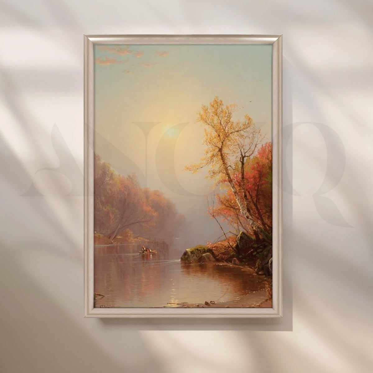 Twilight River Row Canvas Artwork – Asha Art Studio – Image 4