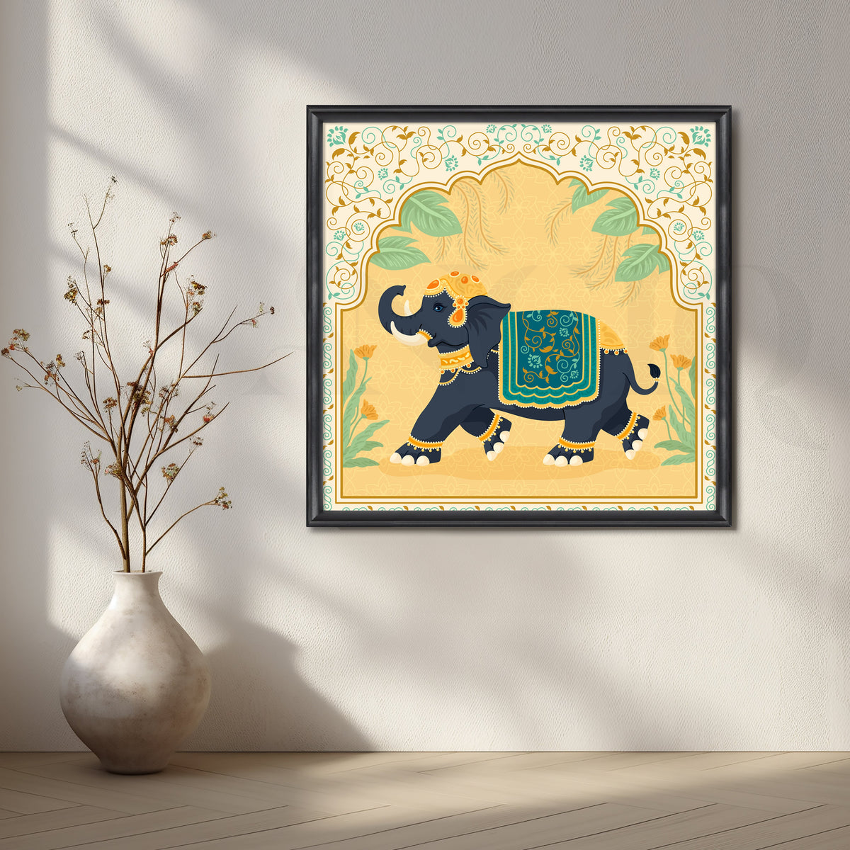 Royal Arch Elephant Canvas Artwork – Asha Art Studio – Image 3