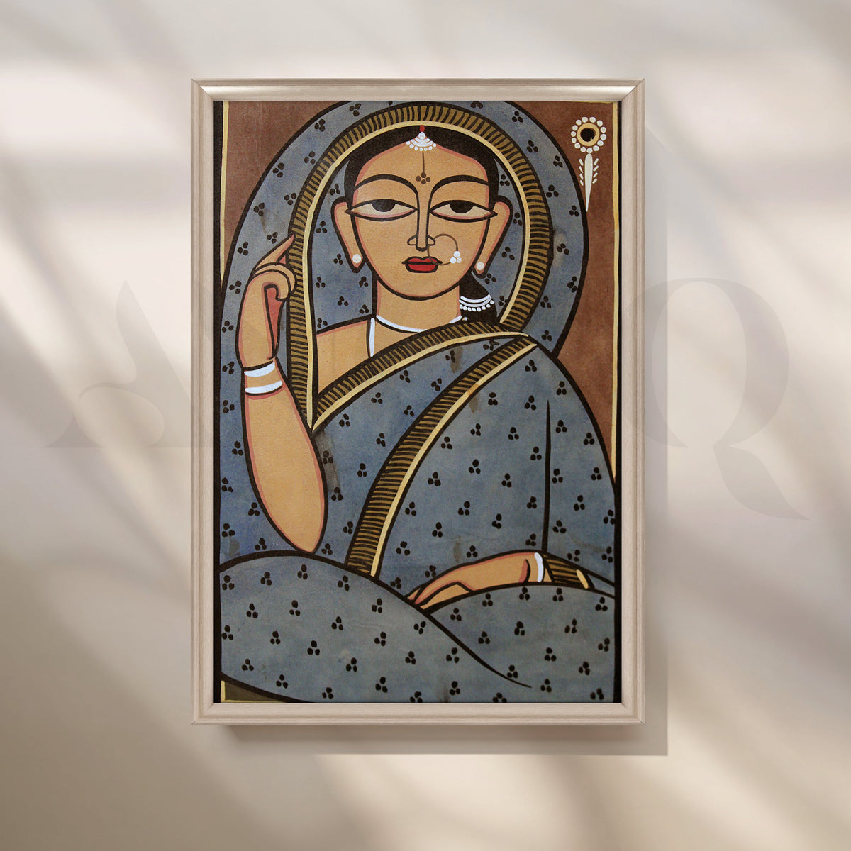 Graceful Indian Woman Portrait Canvas Artwork – Asha Art Studio – Image 5