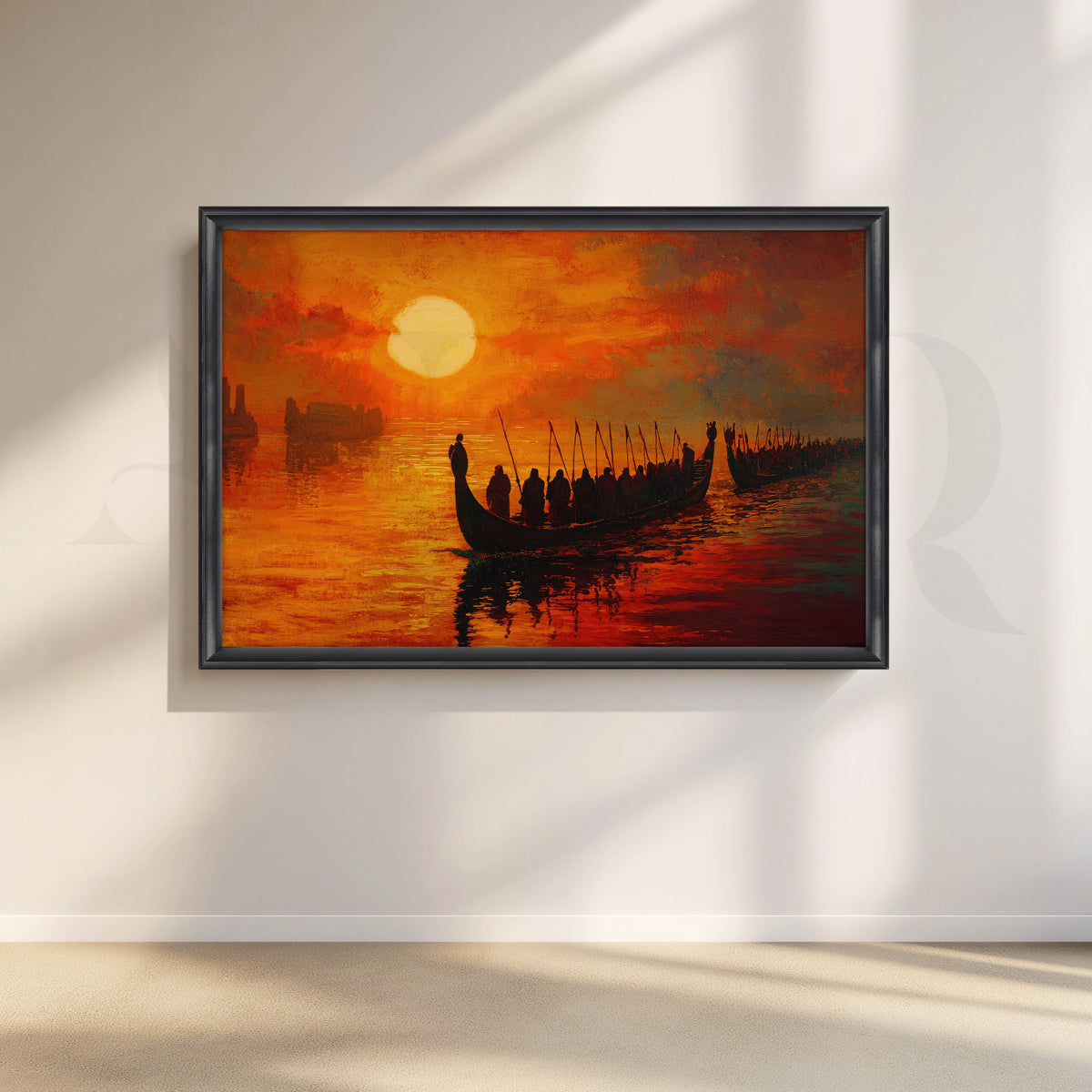 Sunset Drifters Canvas Artwork – Asha Art Studio – Image 3