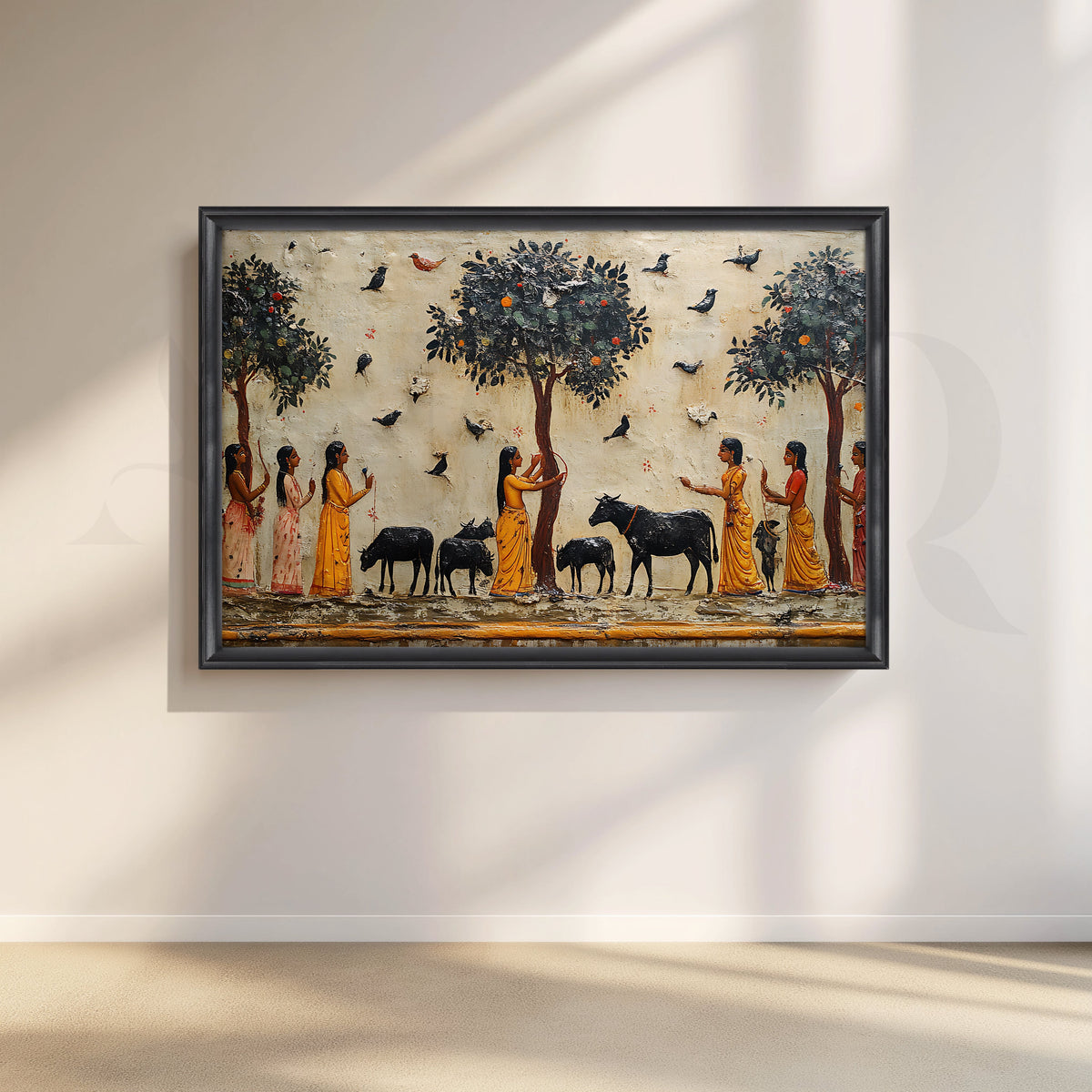 Sacred Grove Procession Canvas Artwork – Asha Art Studio – Image 3