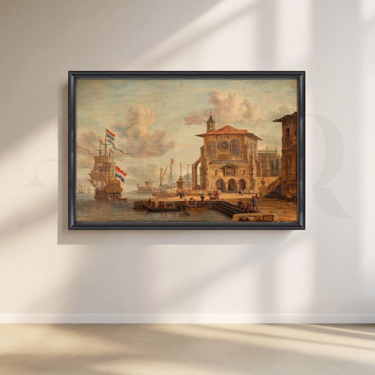 Seaport Chapel View Canvas Artwork – Asha Art Studio – Image 3