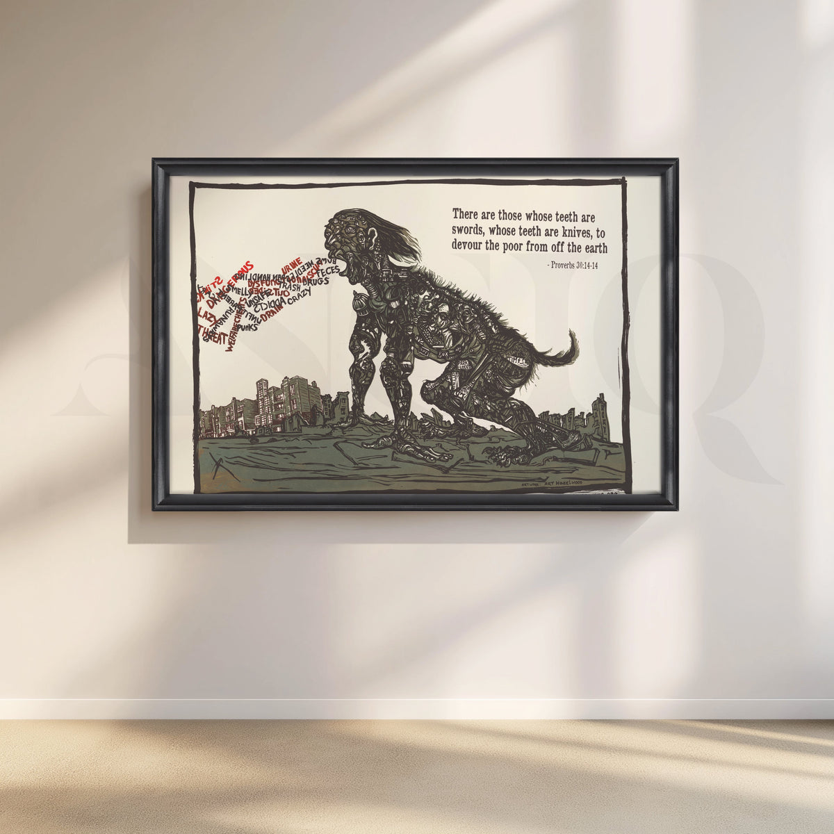 Devour the Poor Canvas Artwork – Asha Art Studio – Image 3