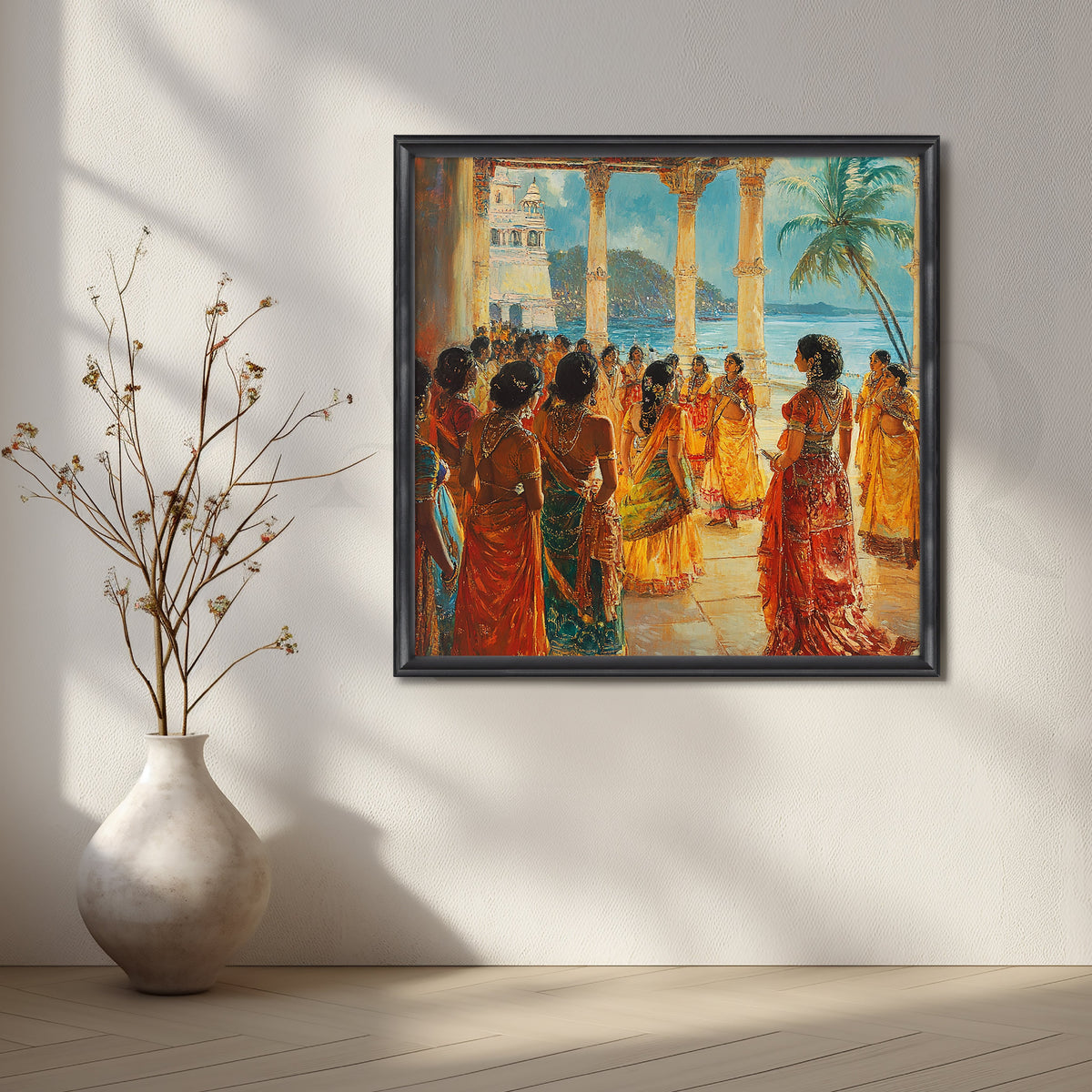 Seaside Palace Soirée Canvas Artwork – Asha Art Studio – Image 3
