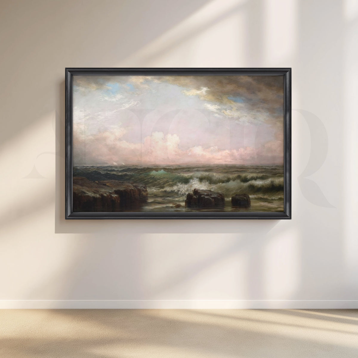Storm Break Coastline Canvas Artwork – Asha Art Studio – Image 3
