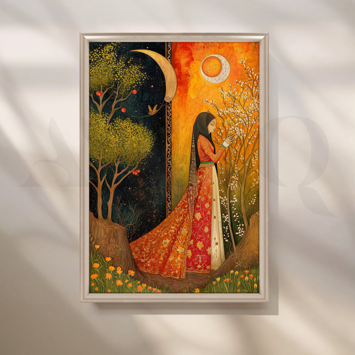 Two Moons of Her Story Canvas Artwork – Asha Art Studio – Image 4
