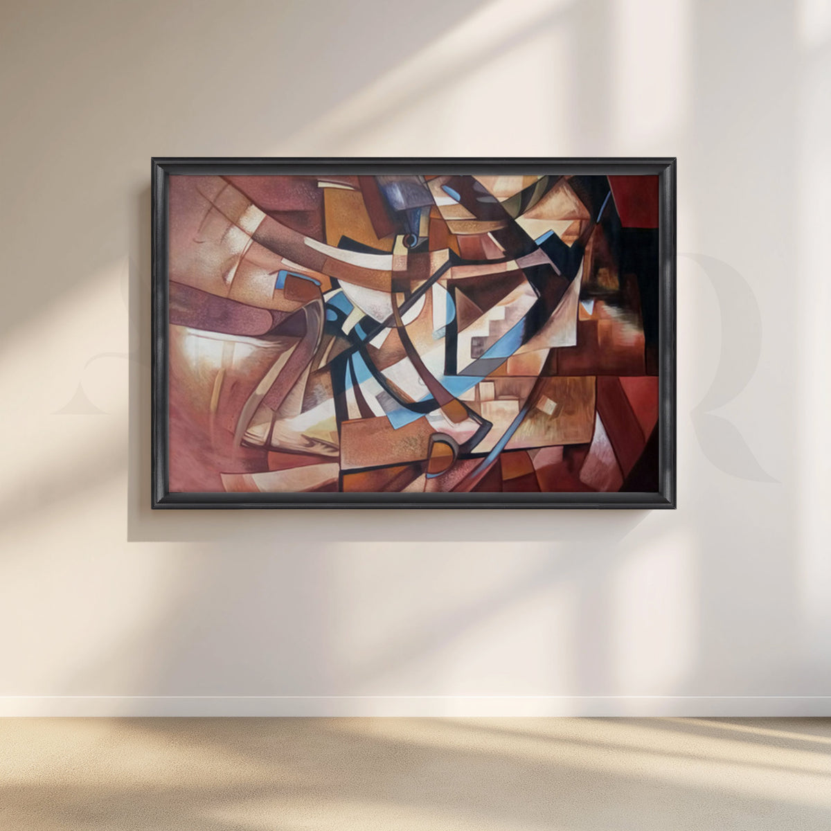 Cubist Abstract Canvas Artwork – Asha Art Studio – Image 3
