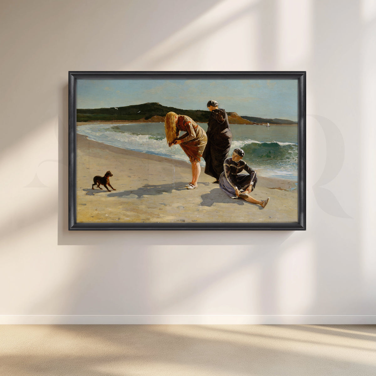 Beach Day with Girls Canvas Artwork – Asha Art Studio – Image 3
