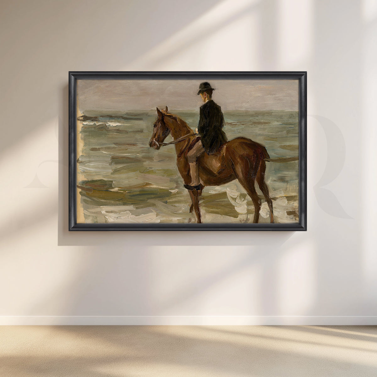 Horse Rider by the Sea Canvas Artwork – Asha Art Studio – Image 3