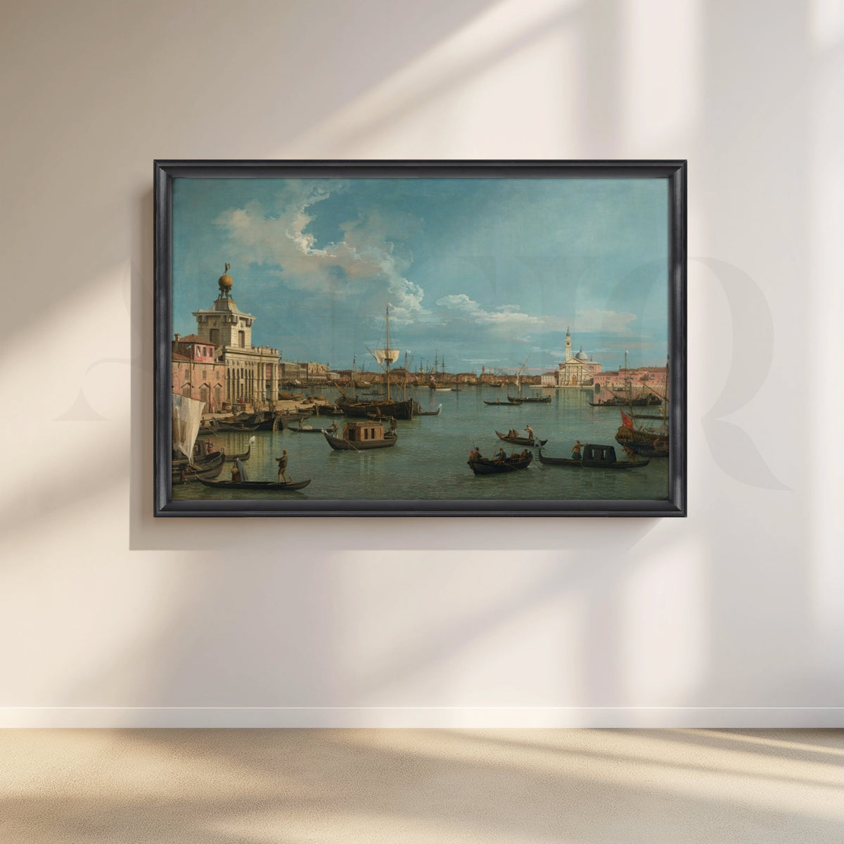 Venetian Harbor Life Canvas Artwork – Asha Art Studio – Image 3