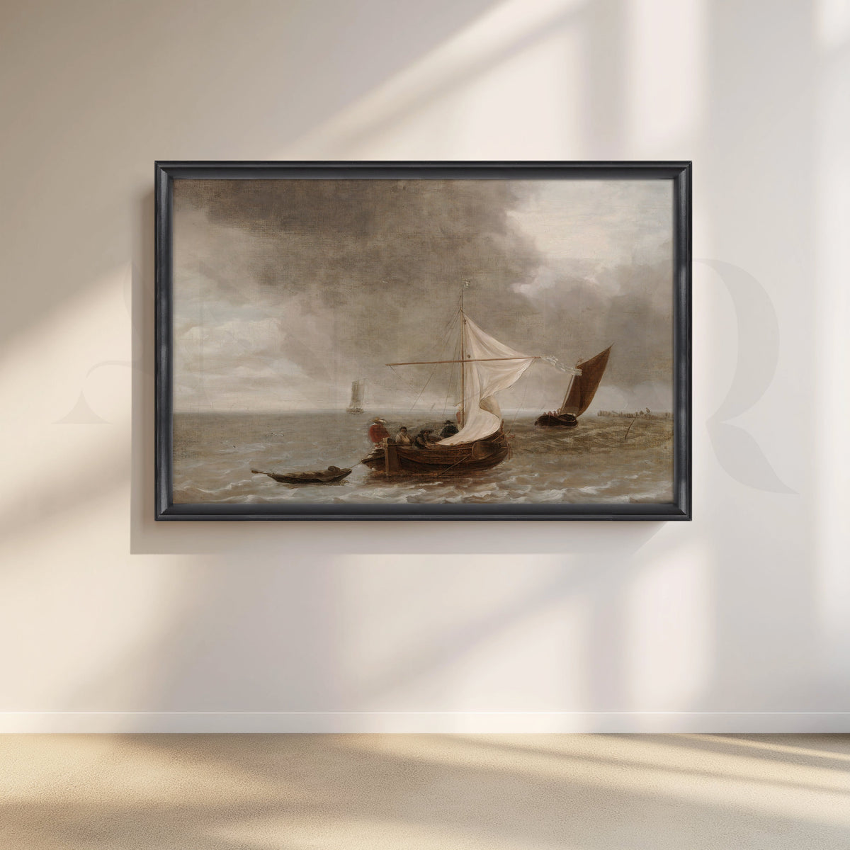 Storm Over the Sea Canvas Artwork – Asha Art Studio – Image 3