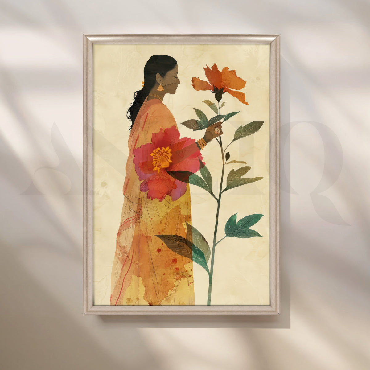 Floral Devotion Canvas Artwork – Asha Art Studio – Image 4
