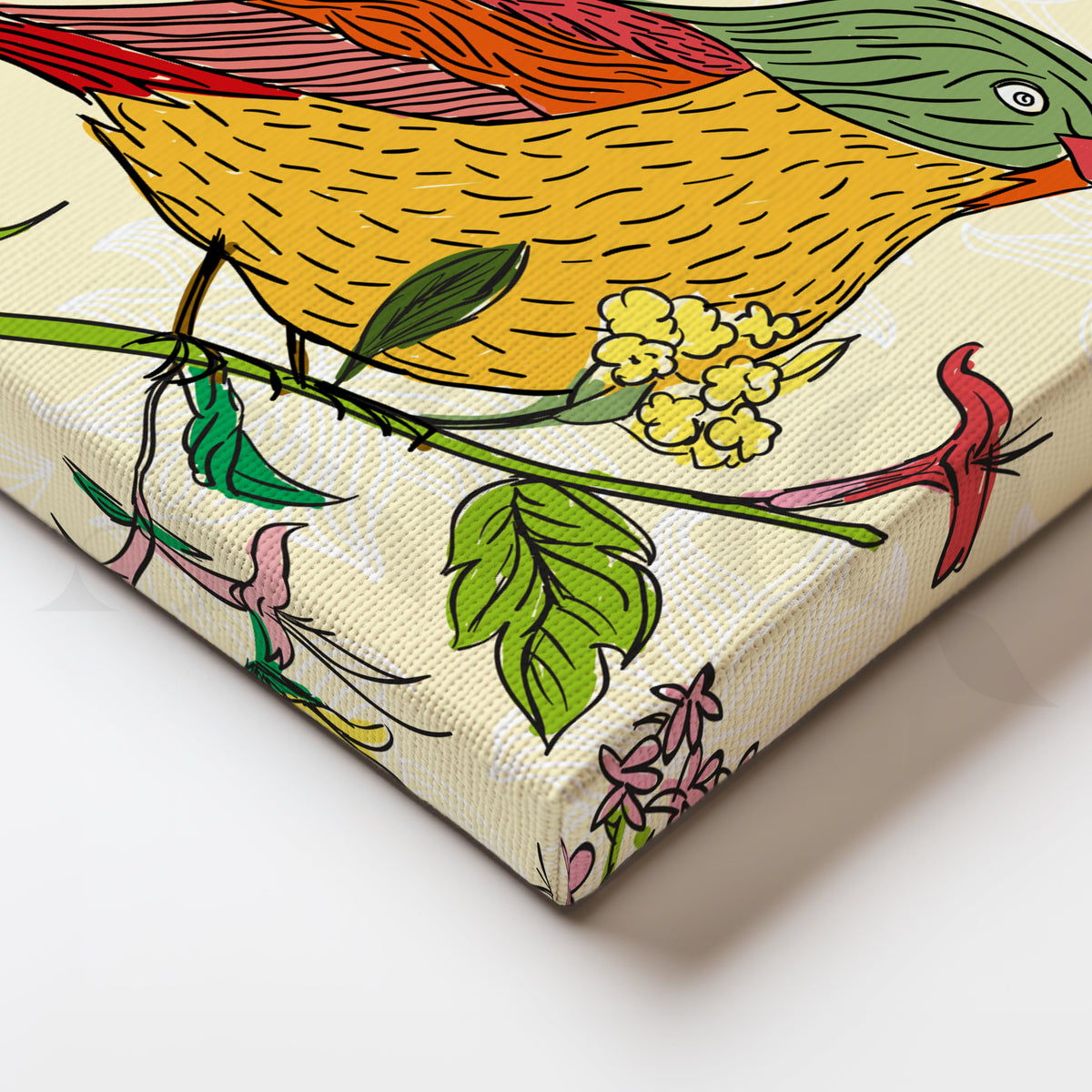 Songbird in Spring Canvas Artwork – Asha Art Studio – Image 2