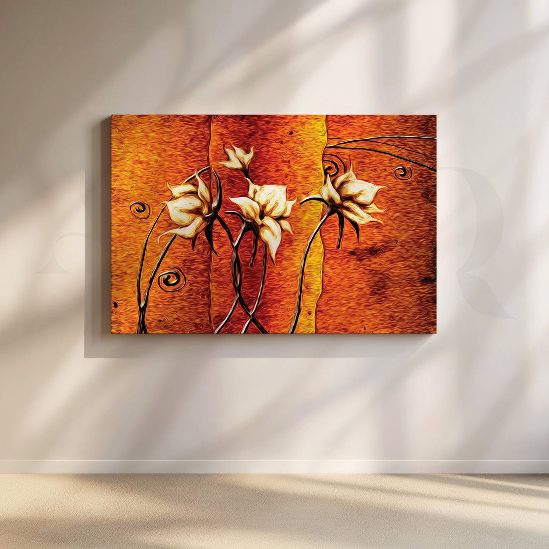 Blaze of Petals Canvas Artwork – Asha Art Studio