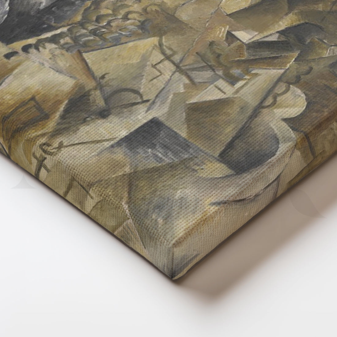 Neutral Cubist Portrait Modern Canvas Artwork – Asha Art Studio