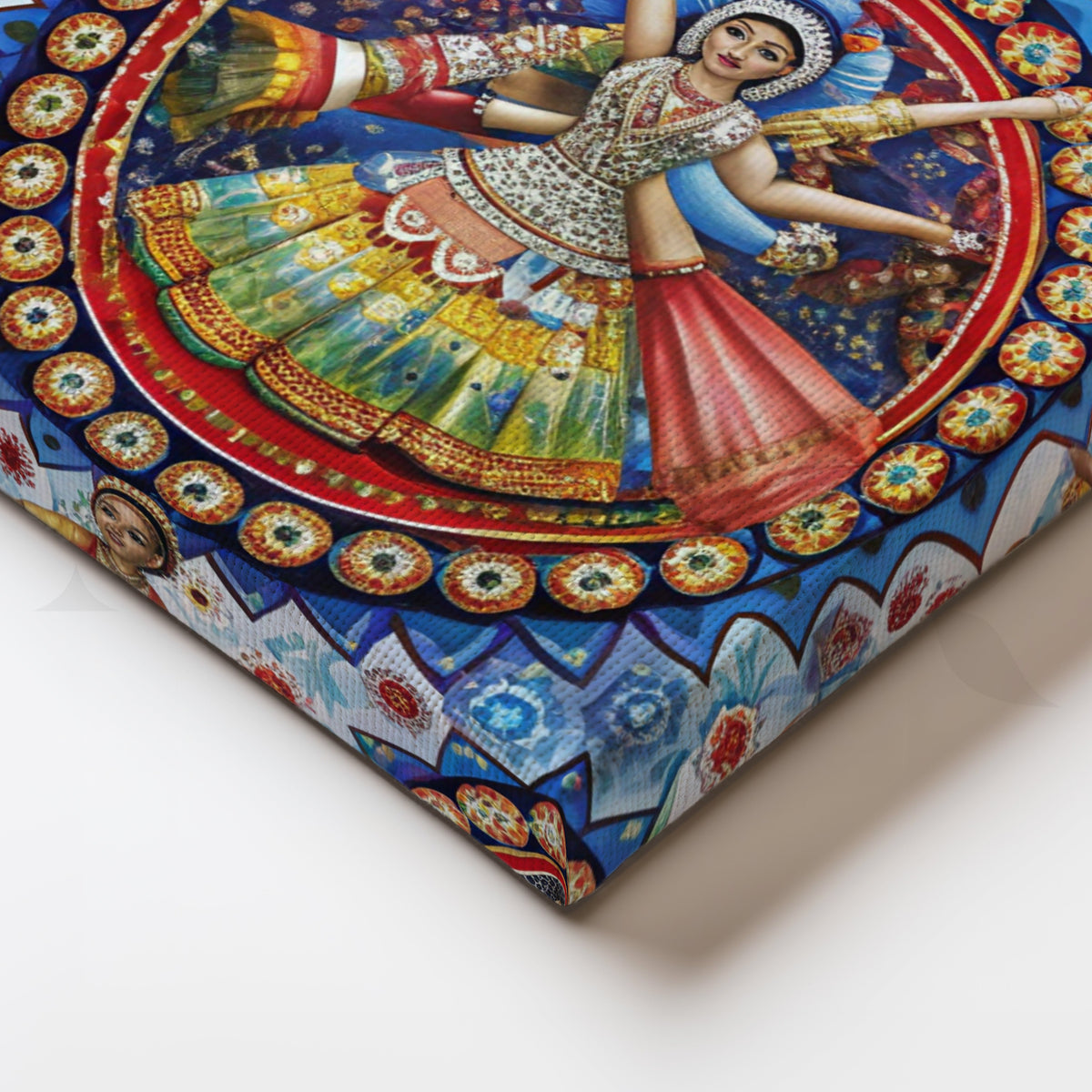 Garba Celebration Mandala Canvas Artwork – Asha Art Studio – Image 2