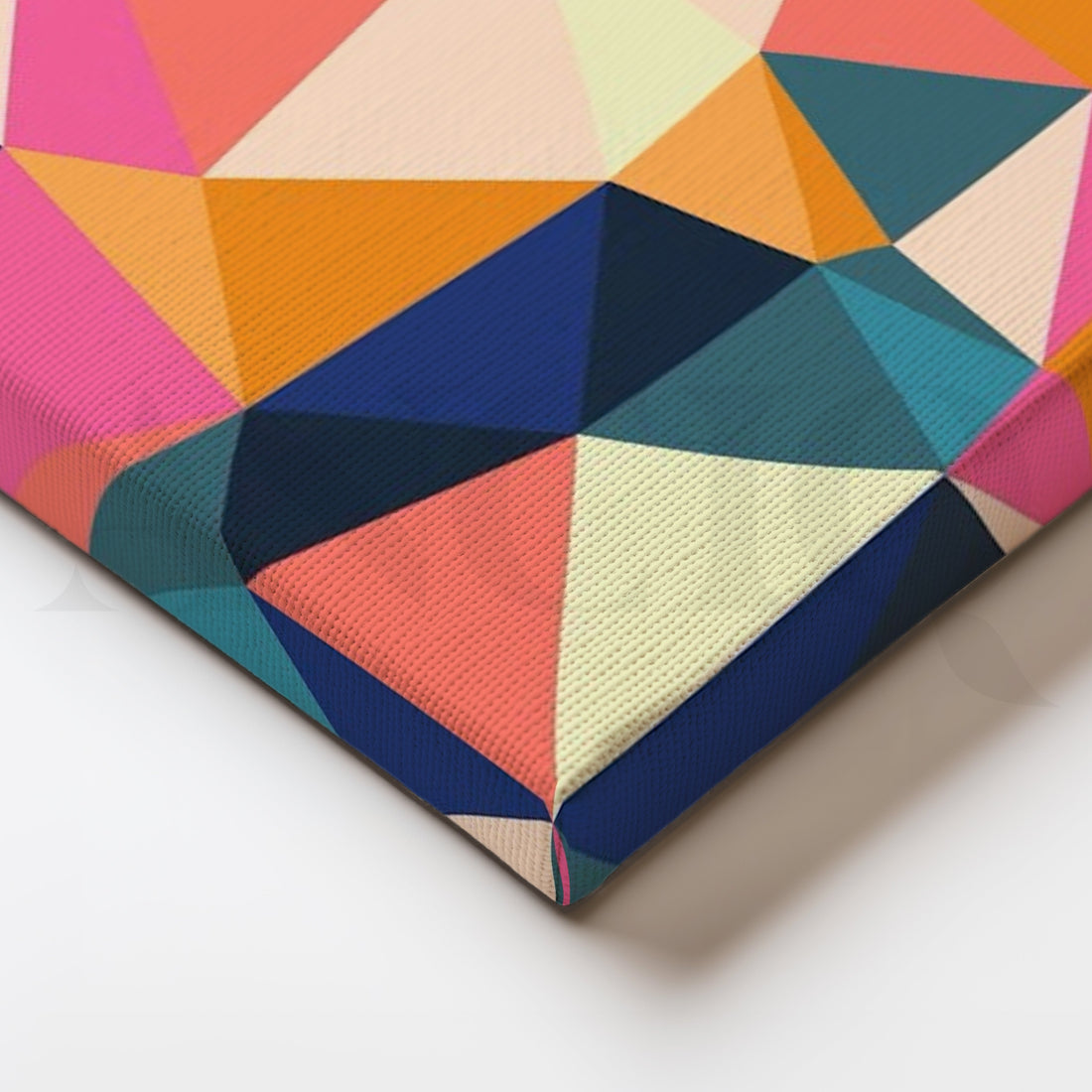 Vibrant Polygon Mosaic Canvas Artwork – Asha Art Studio