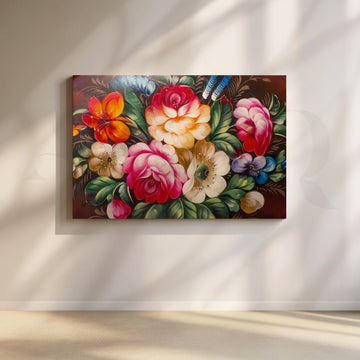 Floral Bouquet Canvas Artwork – Asha Art Studio