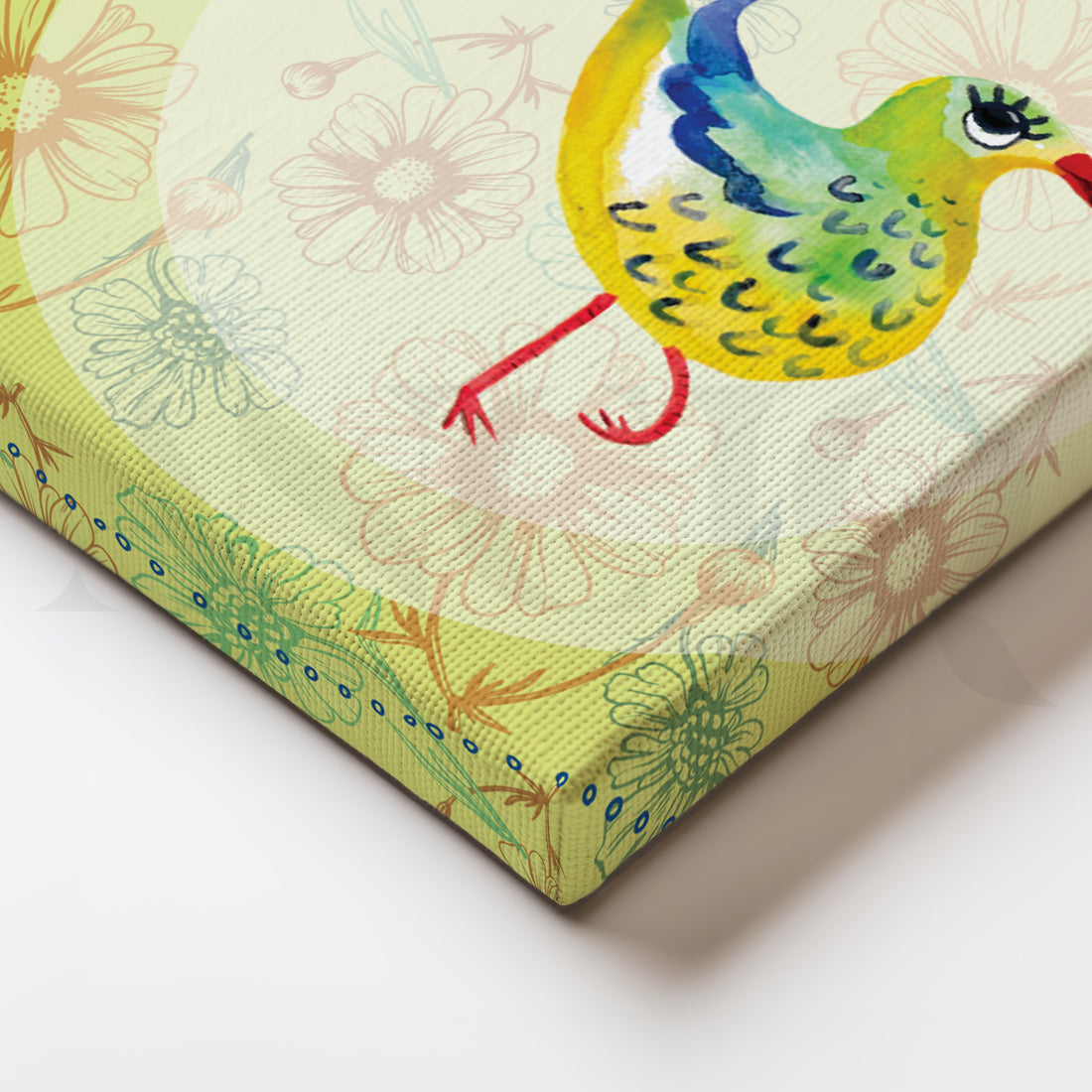 Sunny Songbird Canvas Artwork – Asha Art Studio