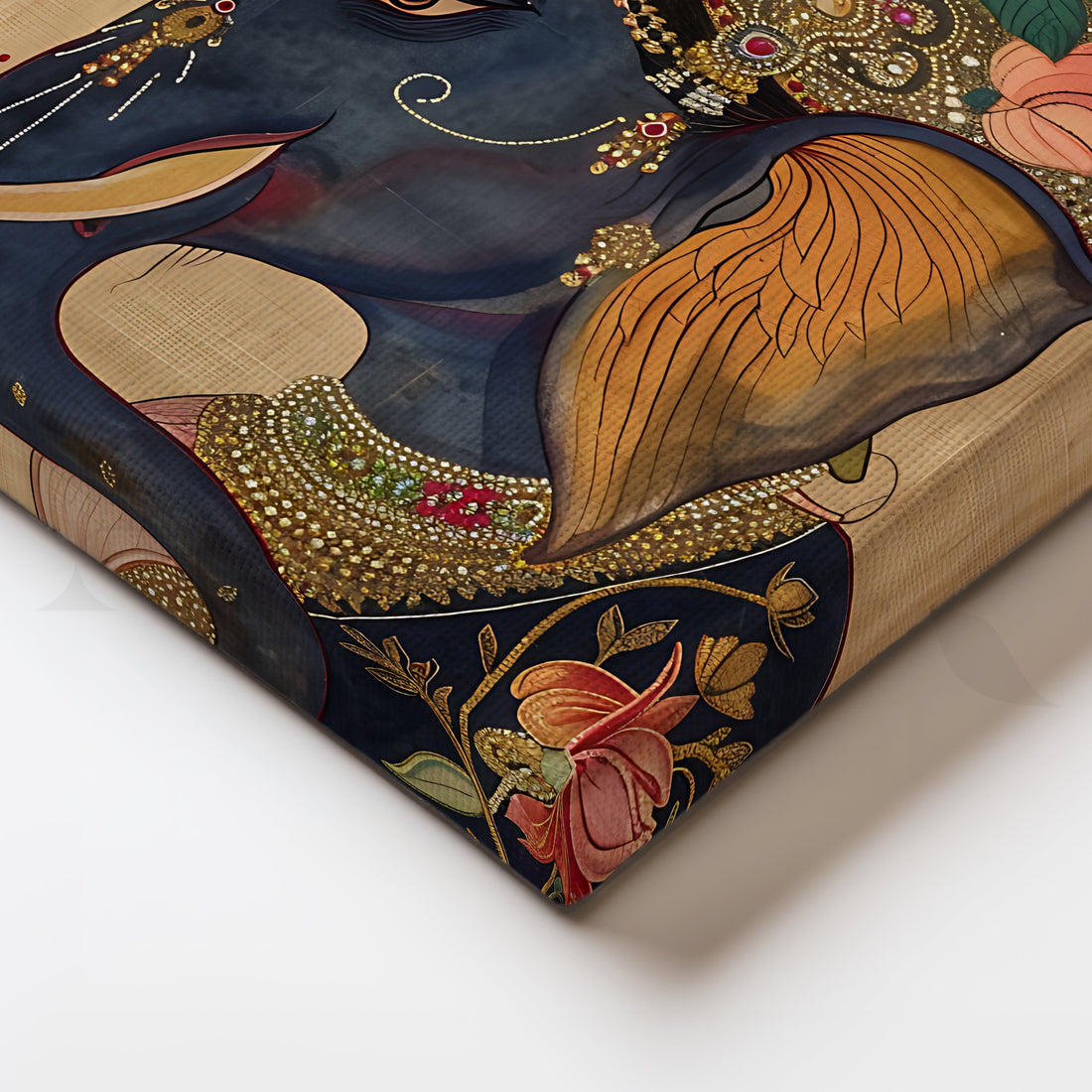 Regal Ganesha Canvas Artwork – Asha Art Studio