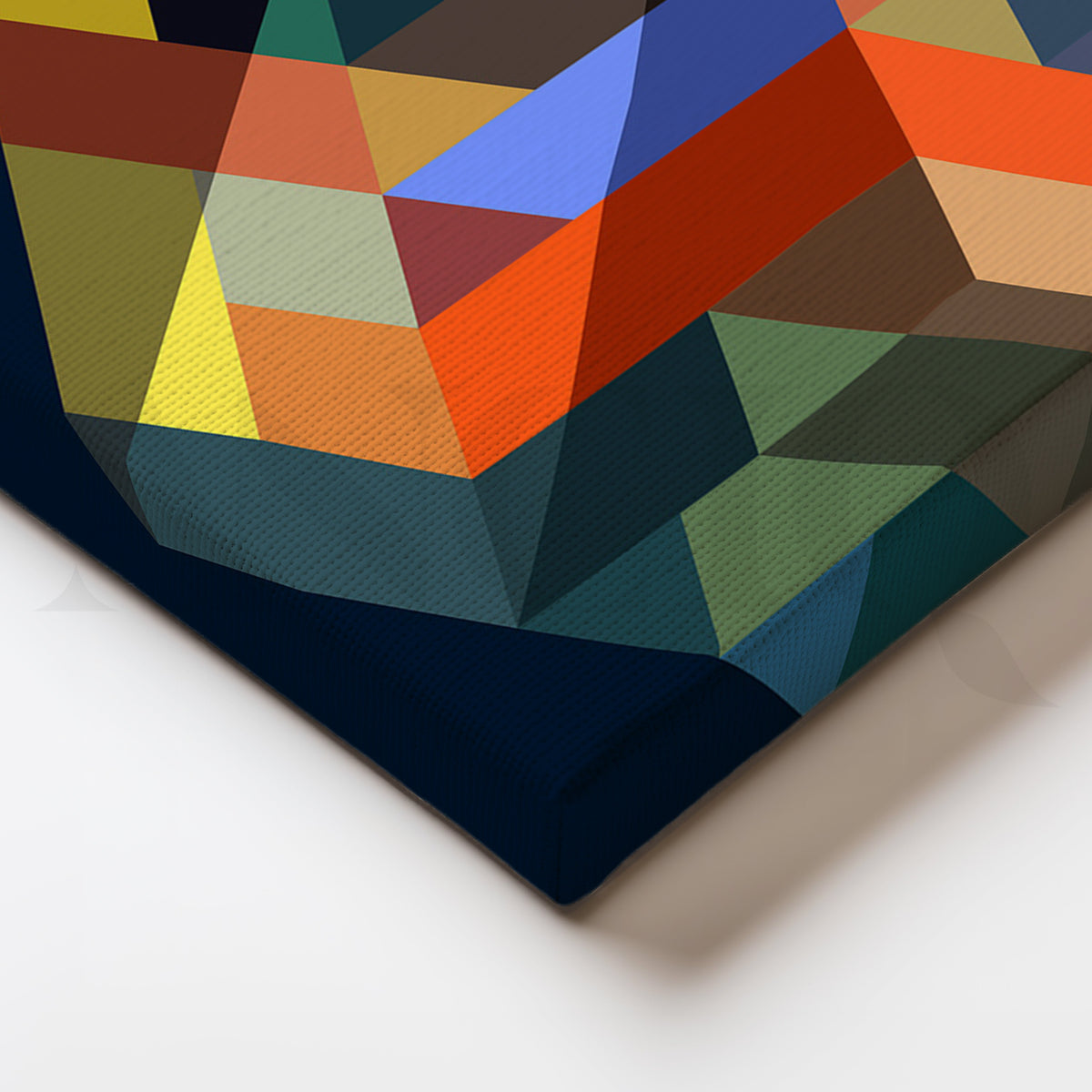 Modern Isometric Cube Canvas Artwork – Asha Art Studio – Image 2