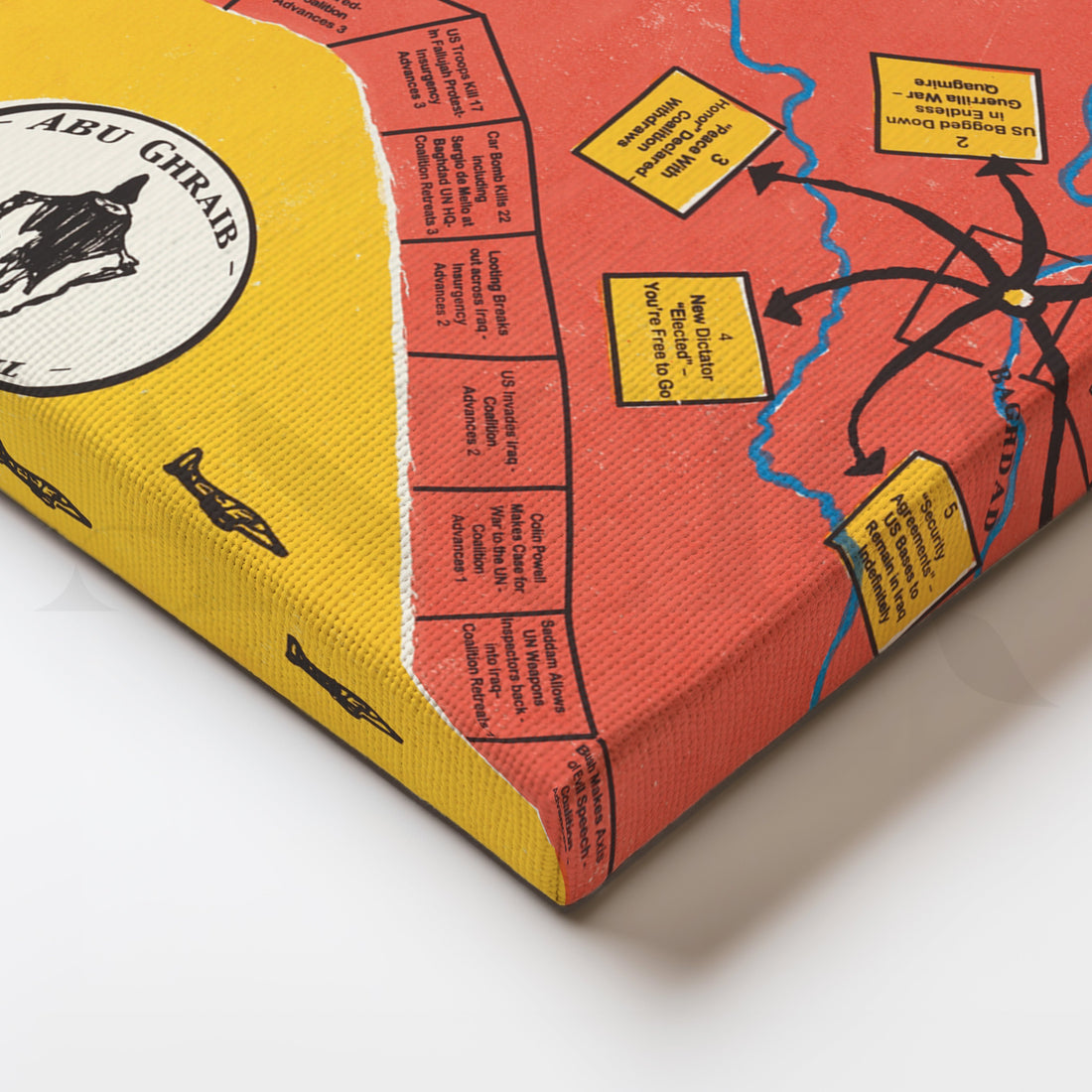 Iraqopoly Map Canvas Artwork – Asha Art Studio