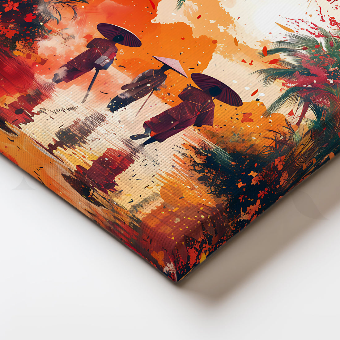 Monsoon Reflections Canvas Artwork – Asha Art Studio