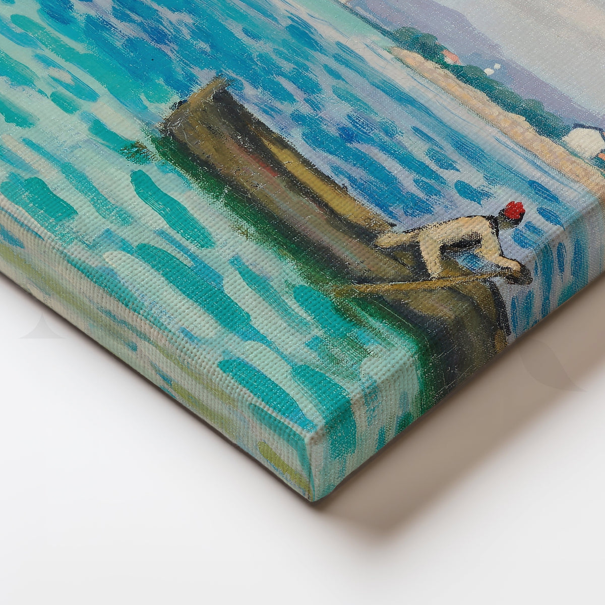 Turquoise Bay Rowboat Canvas Artwork – Asha Art Studio – Image 2
