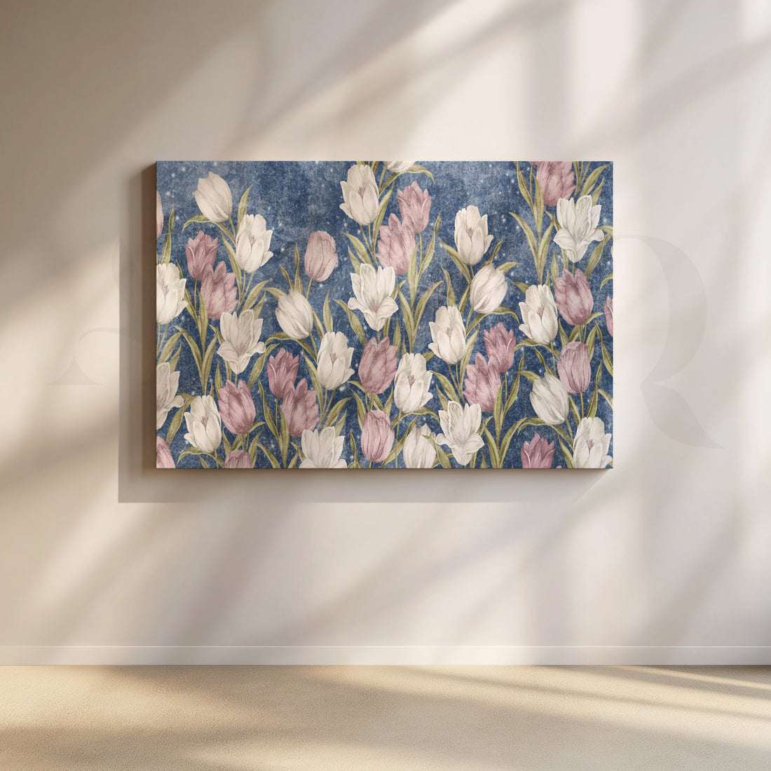 Elegant Tulip Garden Canvas Artwork – Asha Art Studio