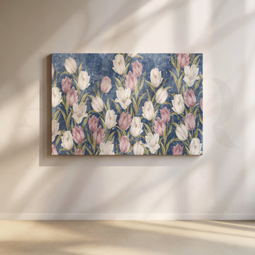 Elegant Tulip Garden Canvas Artwork – Asha Art Studio